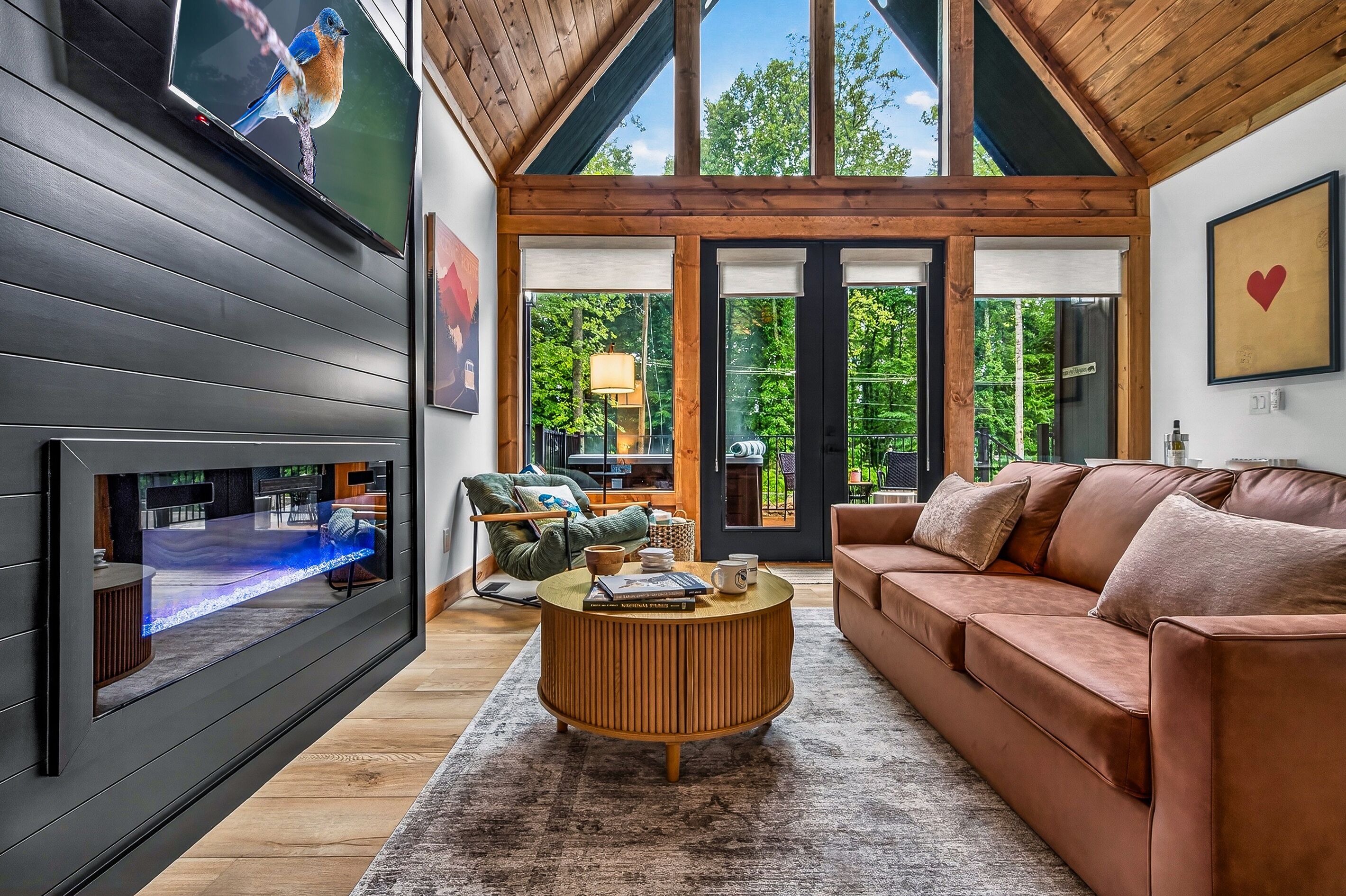 Smart TV, chimenea