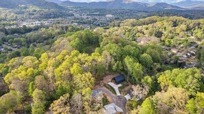 Aerial view - Modern Gable Farmhouse (Waynesville)