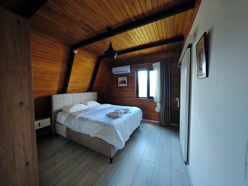 Cozy 2-bedroom and a living room bungalow in serene Antalya with AC