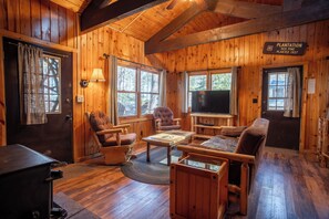 Living area - The Lynx Cabin at Timber Bay (Babbitt)