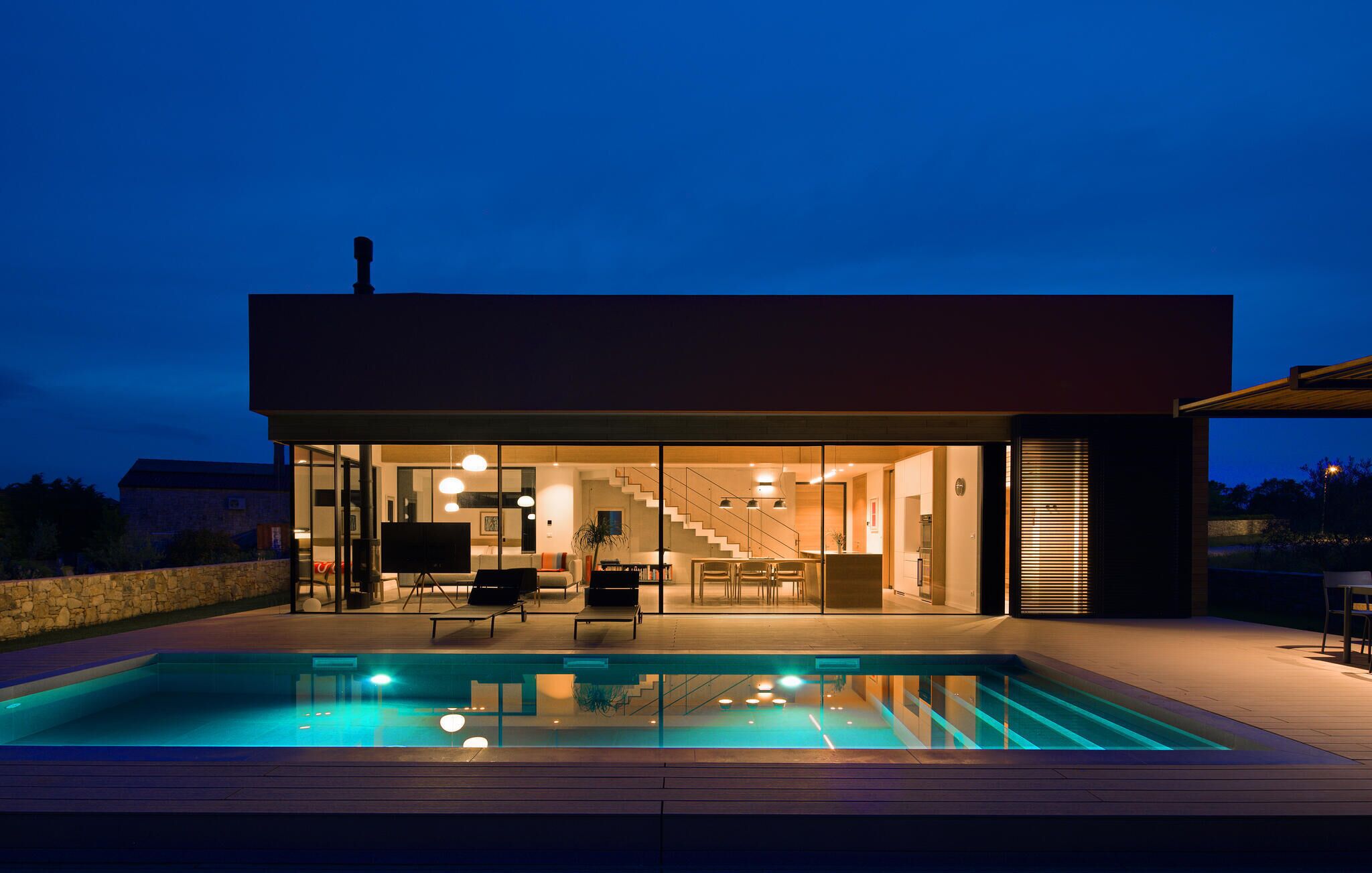 A heated pool