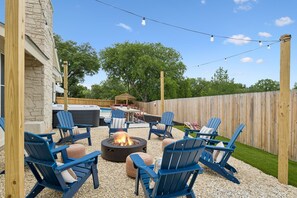 Terrace/patio - Cowboy Luxe Retreat | Pool, Putt Putt, Pickleball (San Antonio)