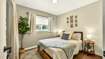 Blackout curtains, iron/ironing board, free WiFi