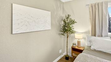 Blackout drapes, iron/ironing board, free WiFi