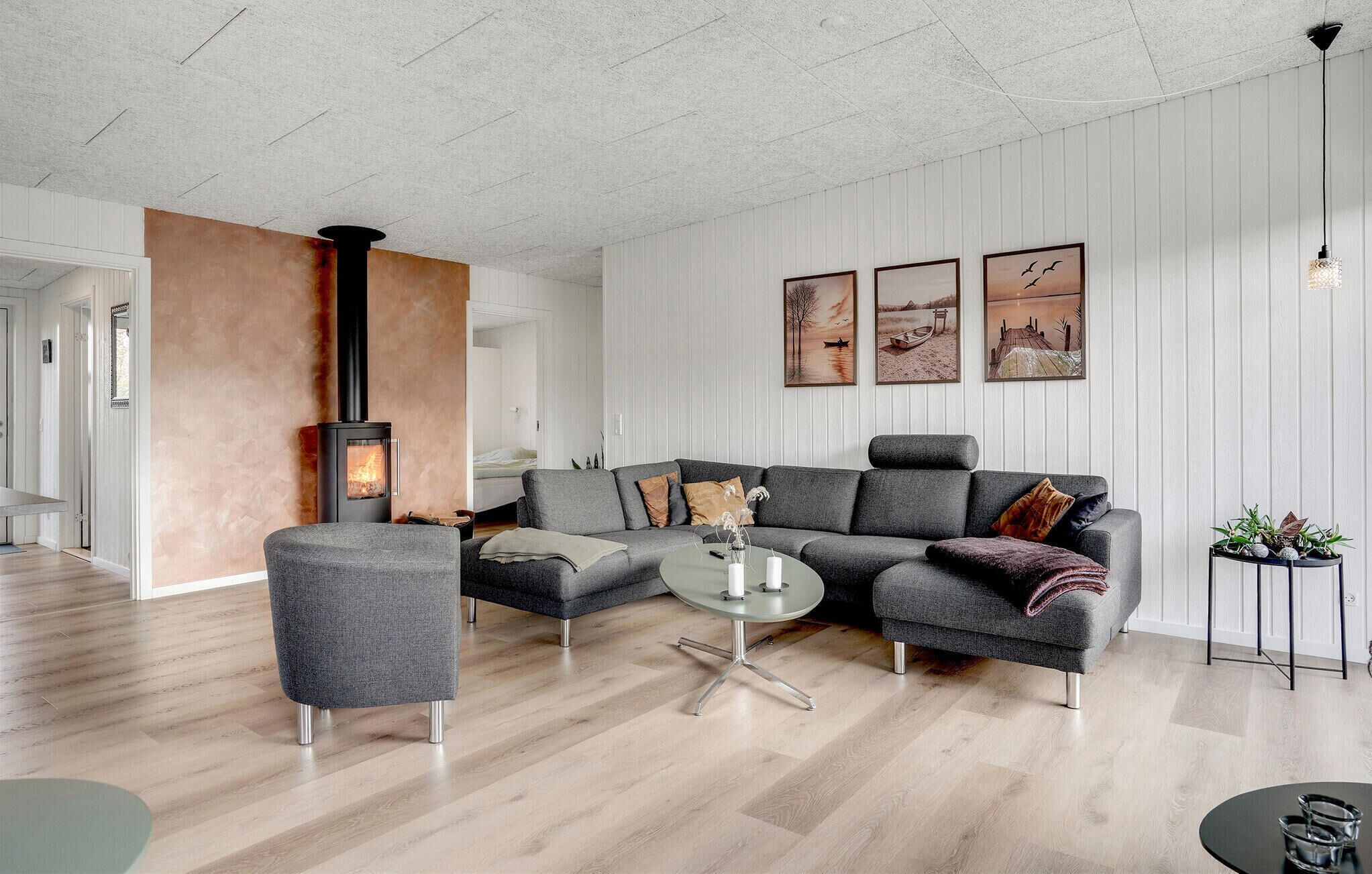 Smart TV, fireplace