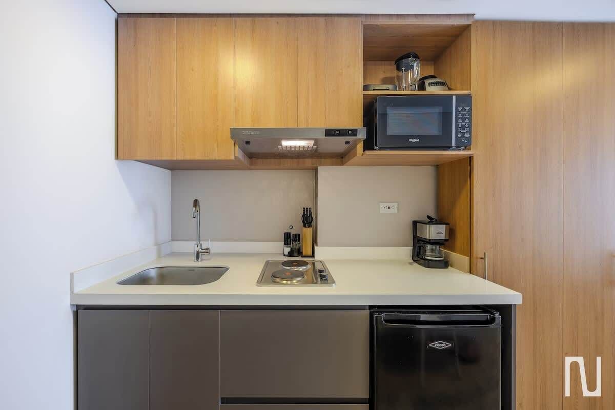 Estúdio, 1 cama Queen, cozinha, vista para a cidade (Basilea 402) | Cozinha privada