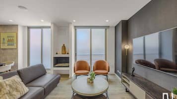 Apartamento, varias camas, bañera de hidromasaje, vistas a la ciudad (Balcones 202) | Zona de estar