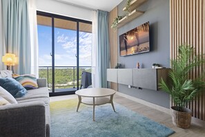 Apartment, 1 King Bed, Pool Access (The Towers F410) | Living area - NOK Elegant 1BR The Towers by Vistacana (Punta Cana)