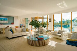 House, Multiple Beds, Pool Access, Pool View (Villa Marina) | Living area - NOK Dreamy 4BR Villa in Cap Cana's Marina (Punta Cana)