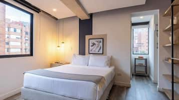 Apartamento, 1 cama Queen, varanda, vista para a cidade (Mambe 402) | 1 quarto