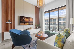 Apartment, 2 Queen Beds, Pool Access, Pool View (The Towers E301) | Living area - NOK Elegant 2BR Apt by Vistacana (Punta Cana)