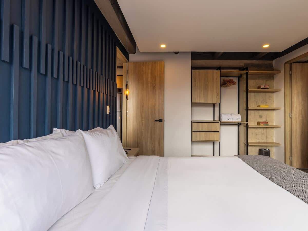Apartamento, 1 cama Queen, sacada, vista para a cidade (Mambe 701) | 1 quarto