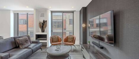 อพาร์ทเมนท์, หลายเตียง, ลานระเบียง, วิวเมือง (Balcones 502) | บริเวณนั่งเล่น