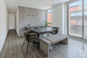 Căn hộ, nhiều giường, sân hiên, quang cảnh thành phố (Balcones 502) | Khu ăn uống