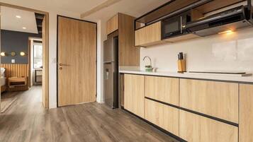 Departamento, 1 cama Queen size y sofá cama, cocina, vista a la ciudad (Mambe 802) | Cocina privada