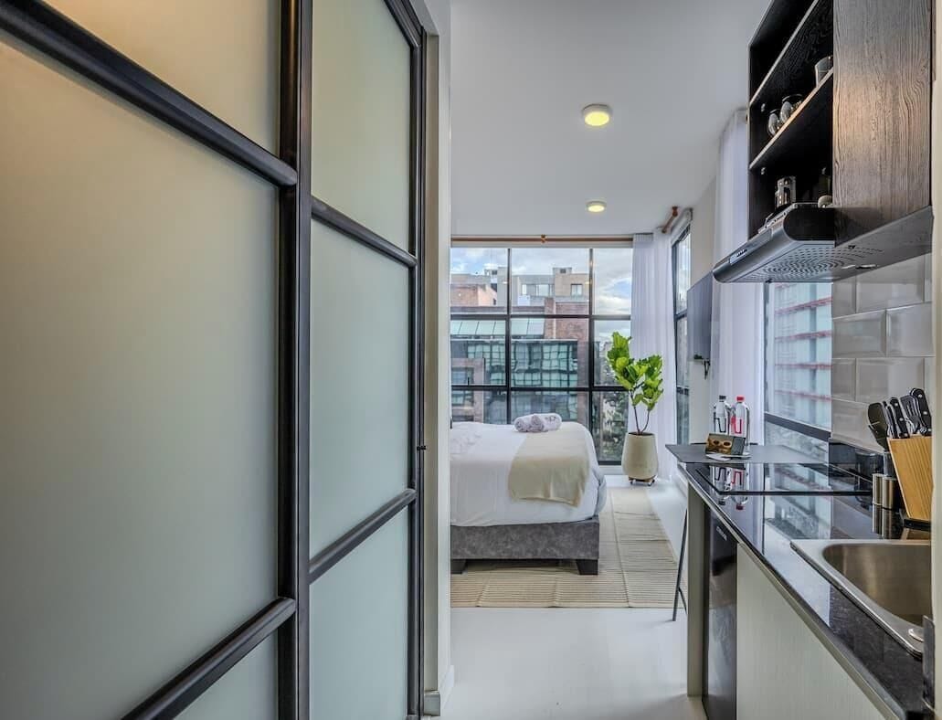 Studio, 1 queensize bed, keuken, uitzicht op stad (Fusion 501) | 1 slaapkamer