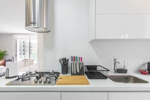 Apartamento, várias camas, varanda, vista para a cidade (Balcones 401) | Cozinha privada
