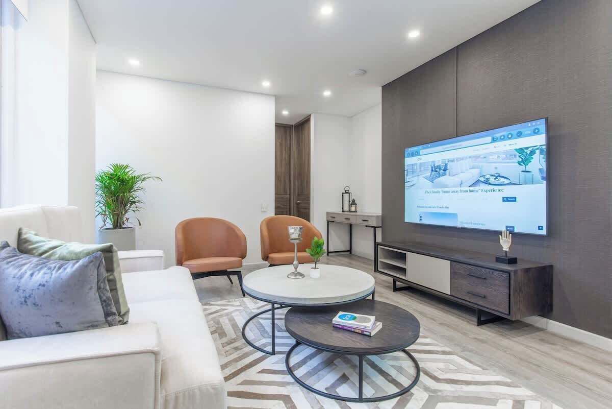 Apartment, 2 Queen Beds, Balcony, City View (Balcones 503) | Living area