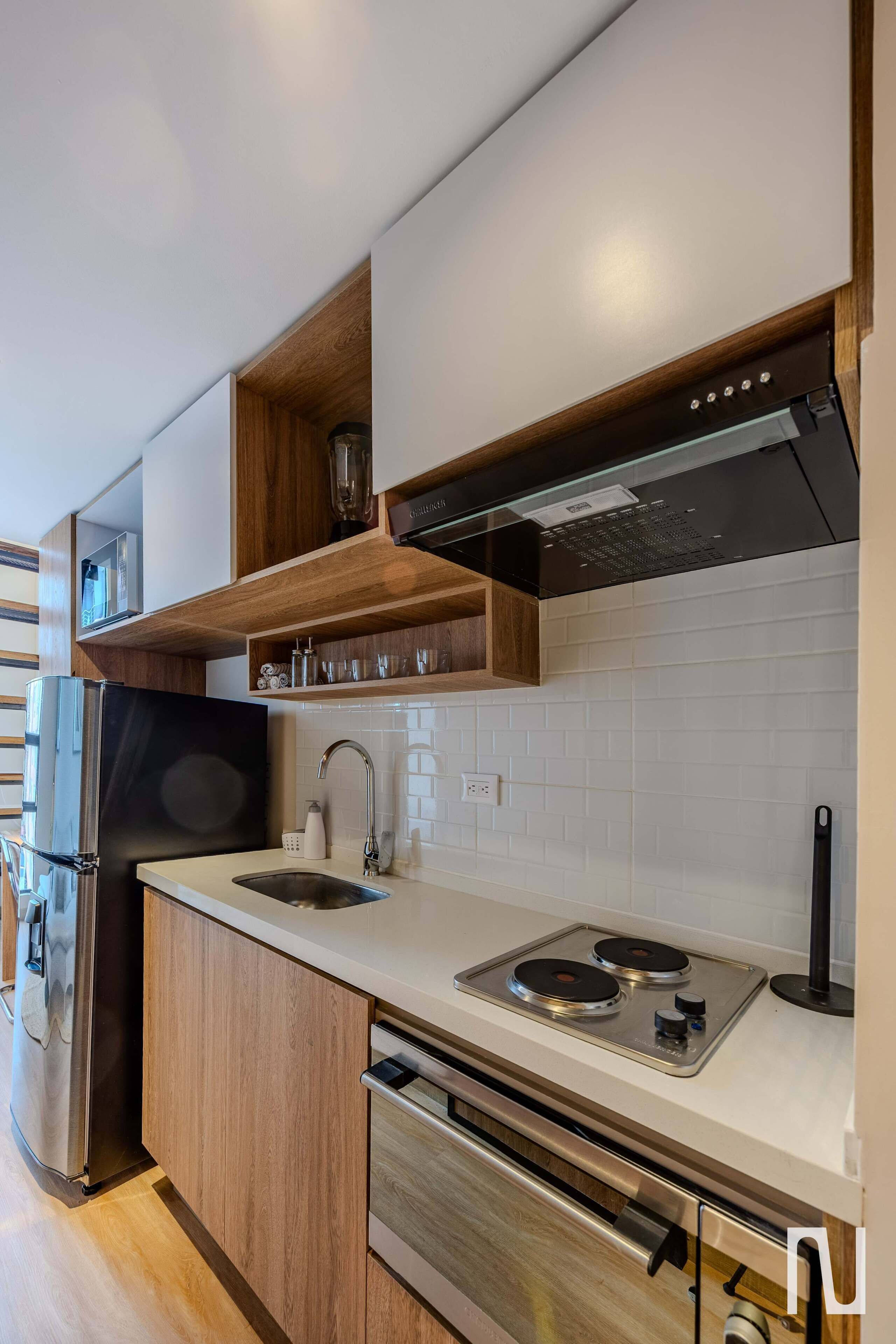 Departamento, 1 cama Queen size, balcón, vista a la ciudad (Vivo52 611) | Cocina privada