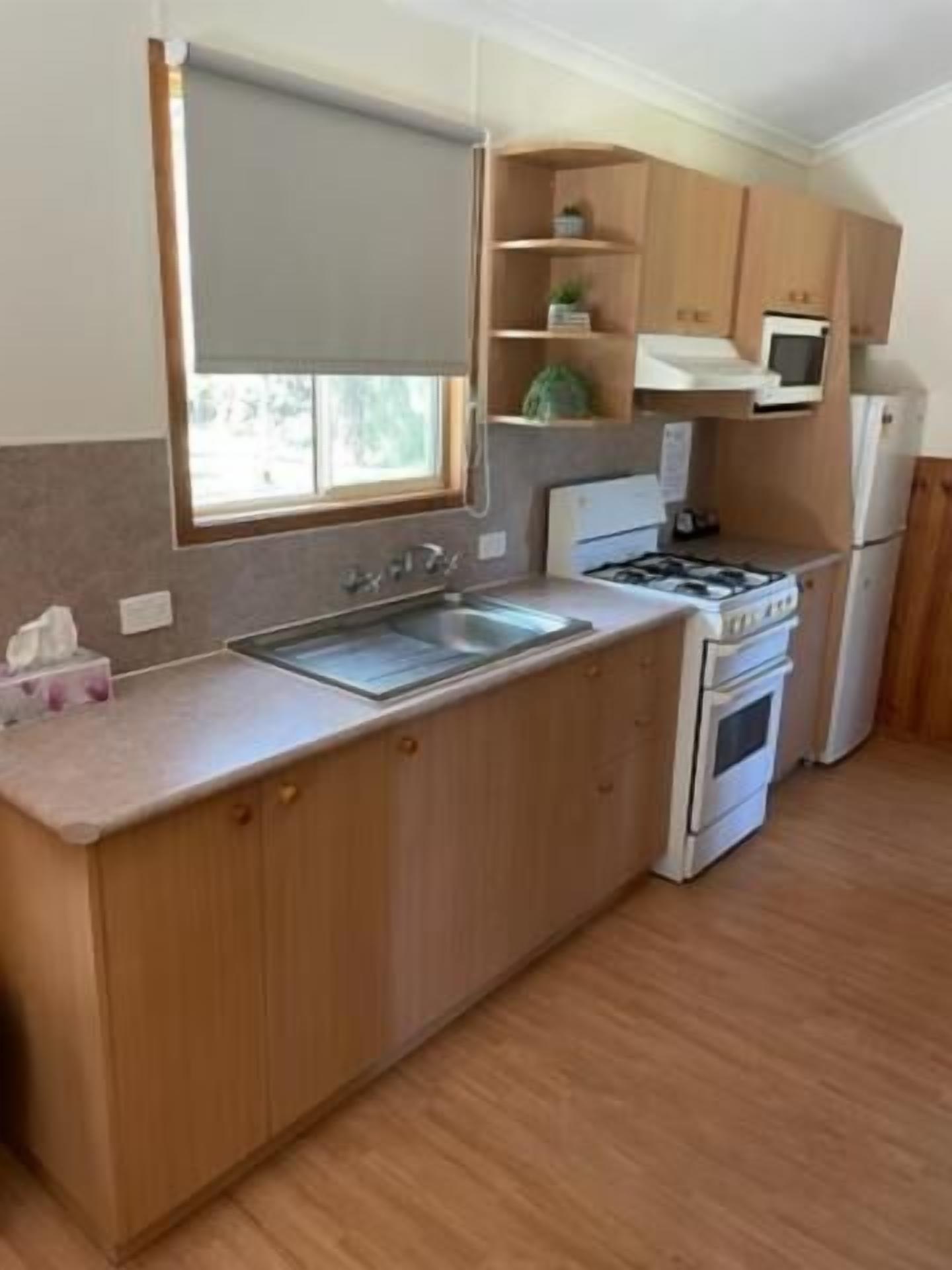 Cabaña Premium, patio, vista a la montaña | Cocina privada