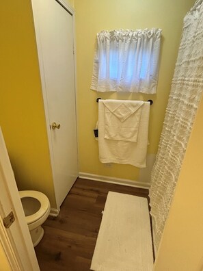 Hair dryer, towels