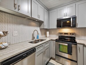 Microwave, oven, stovetop, dishwasher