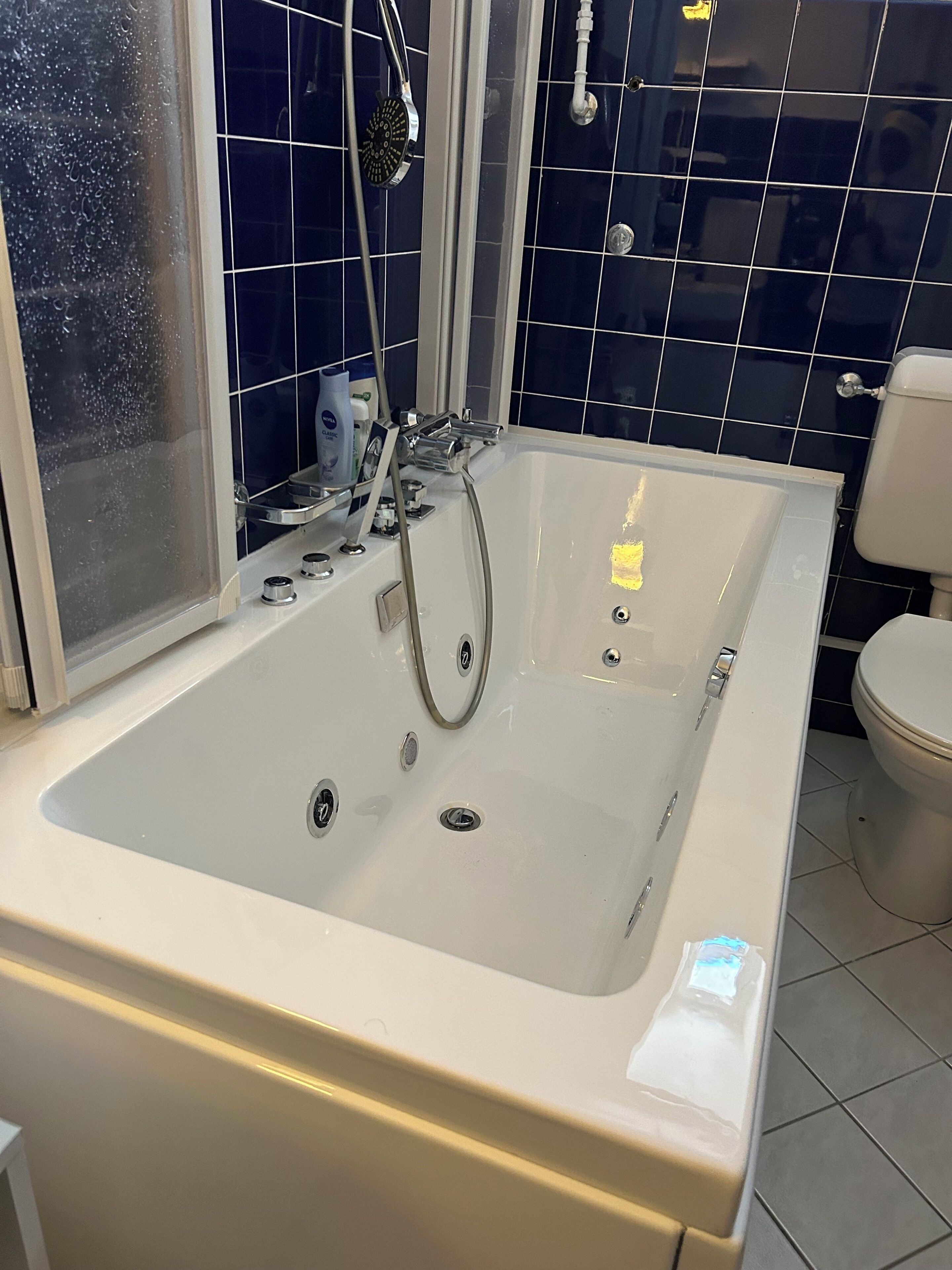 Dusche, Whirlpool, Haartrockner, Handtücher
