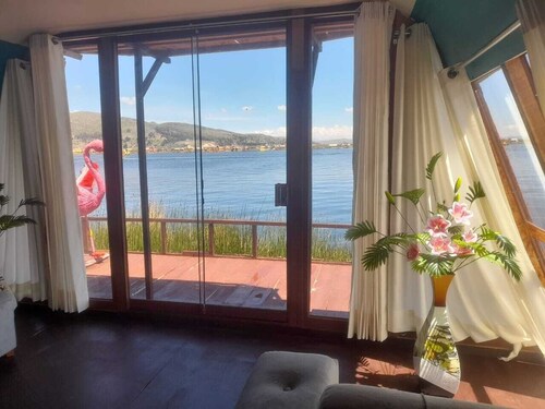 Houseboat on Lake Titicaca