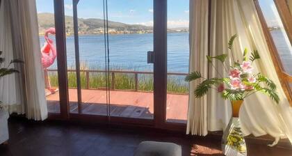 Houseboat on Lake Titicaca