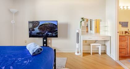 Downtown Silver Spring 2BR Skyline Balcony Suite Walkable to DC Metro Luxepad