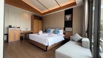 Quarto casal luxo, vista para o mar