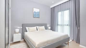 1 habitación, tabla de planchar con plancha, wifi y ropa de cama