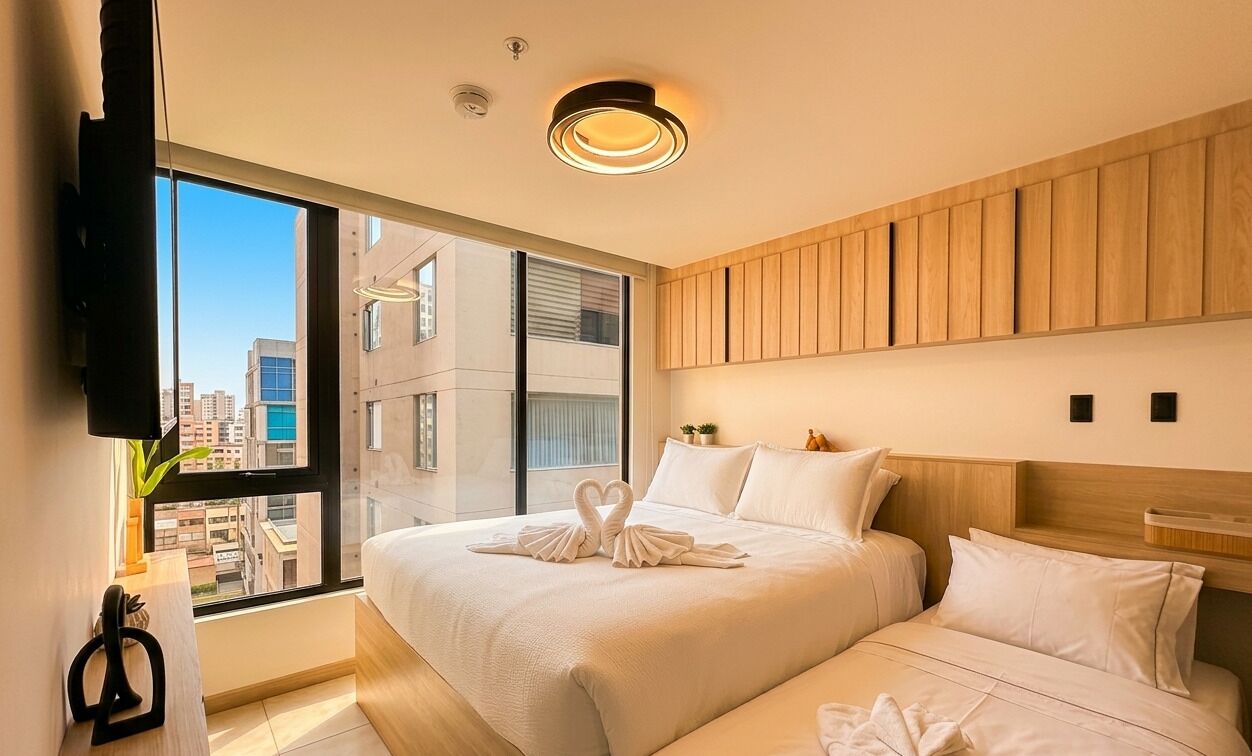 Studio, Pool Access, City View | Blackout curtains, free WiFi