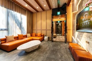 Deluxe Double Room, City View | Living area - Moonshy Villa (Beitun District)