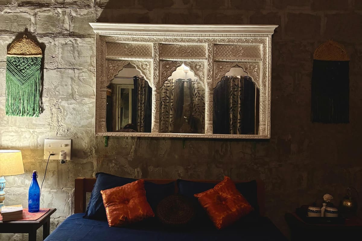 双人房, 1 张大床和 1 张沙发床, 允许带宠物, 花园景观