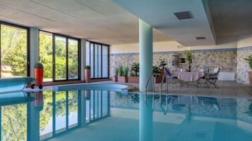 Indoor pool, a heated pool