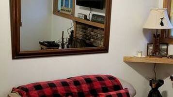 Fernseher, Kamin, DVD-Player