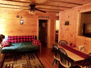 Interior - White Mountains Family Adventure: Secluded Cabin with Hot Tub Getaway (Haverhill)