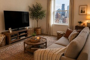 Comfort Suite | Living area - Oak & Ivy Suites (Toronto)