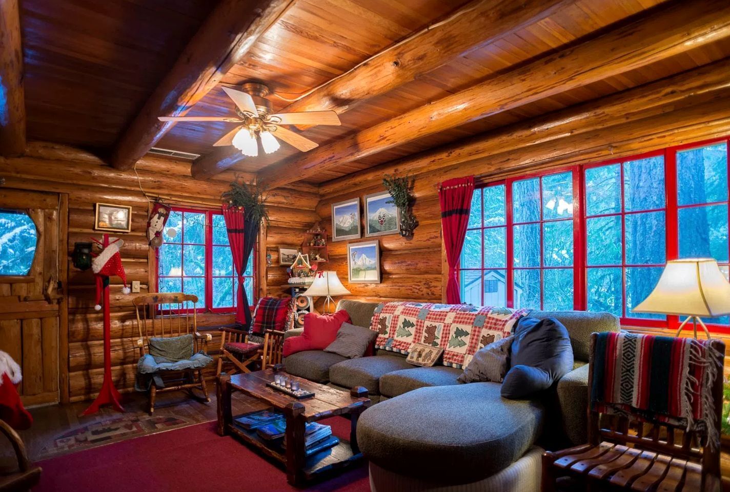 Fireplace, DVD player, video library, stereo
