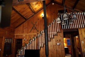 Interior - Haverhill Hideout: Secluded Log Cabin with Hot Tub for Family Relaxation (Haverhill)