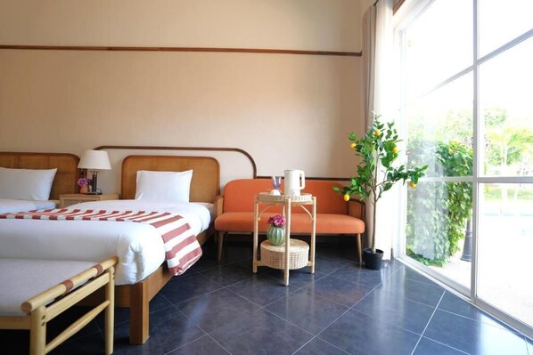 Standard Twin Room, Pool View | In-room safe, free WiFi