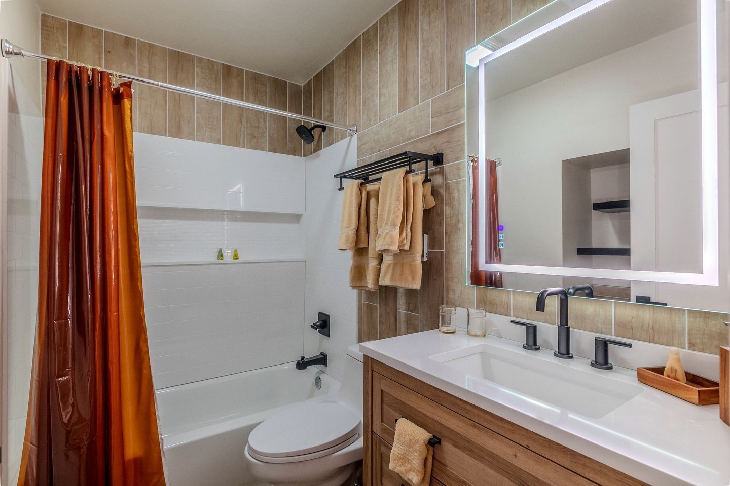 Hair dryer, soap, shampoo