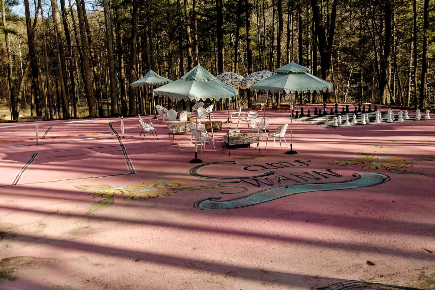 Outdoor banquet area