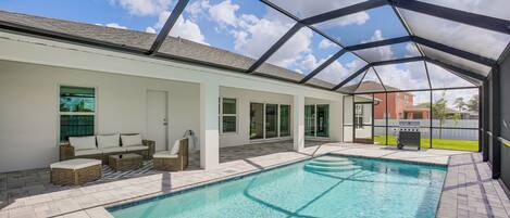 A heated pool