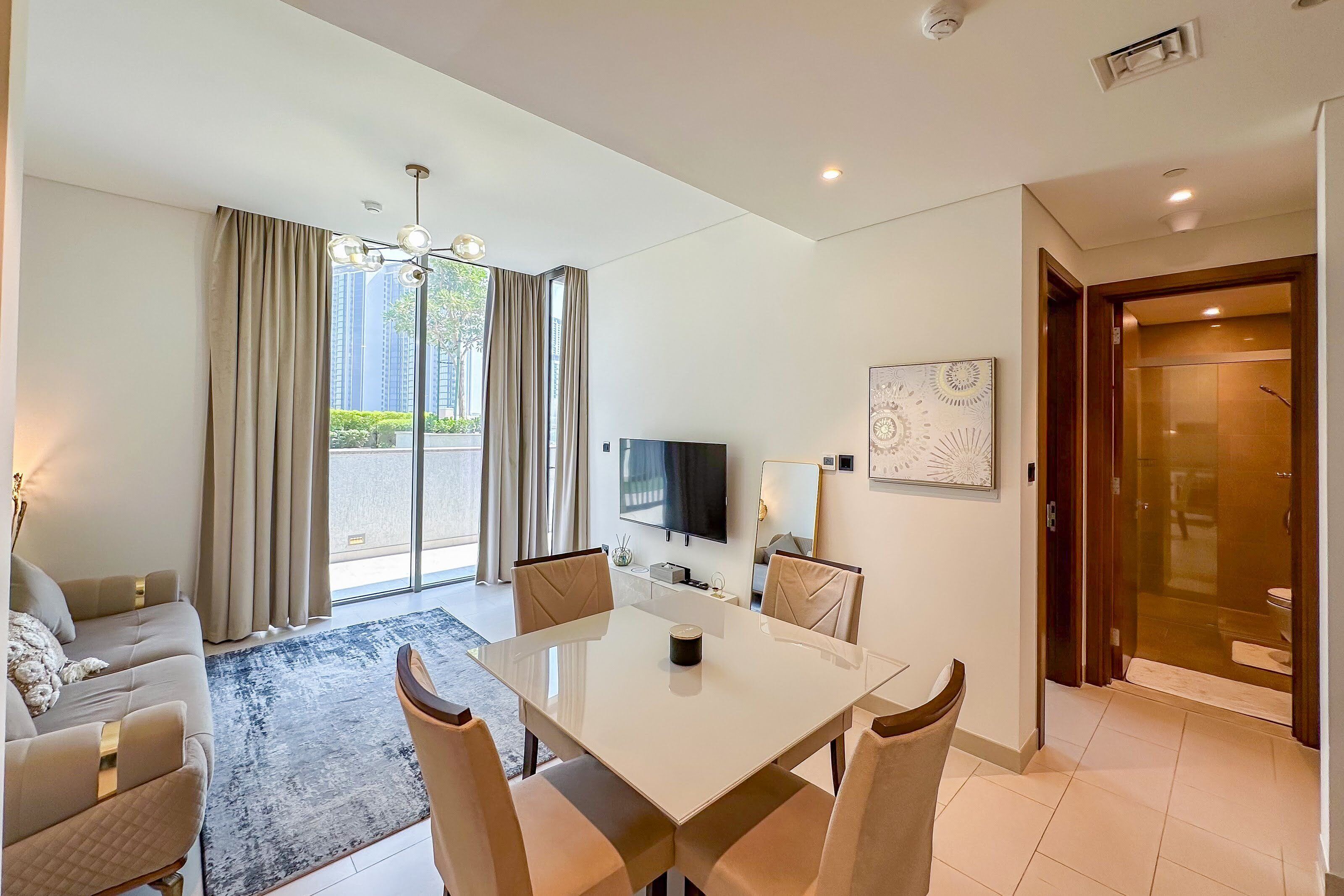 Standard Apartment | Living area | 42-inch Smart TV with satellite channels, Netflix, streaming services