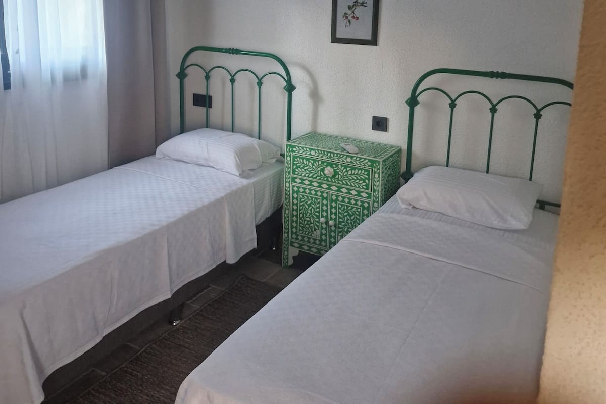 Kahden hengen huone (kaksi sänkyä), näköala puutarhaan