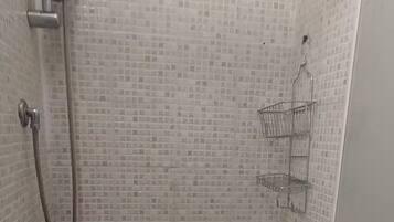 Hair dryer, bidet, towels, soap