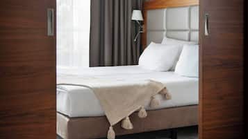 Standard-Apartment | Allergikerbettwaren, schallisolierte Zimmer, Bügeleisen/Bügelbrett
