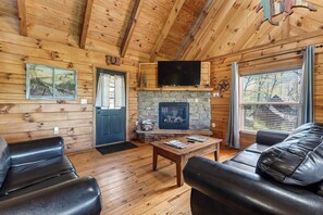 Smart TV, fireplace - Private Hot Tub + Deck + Fire Pit + Mountain Views | Mins to Downtown (Townsend)